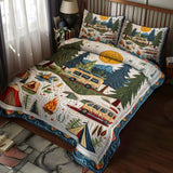 Set di Biancheria da Letto Trapuntata 3 Pezzi Sentieri Felici