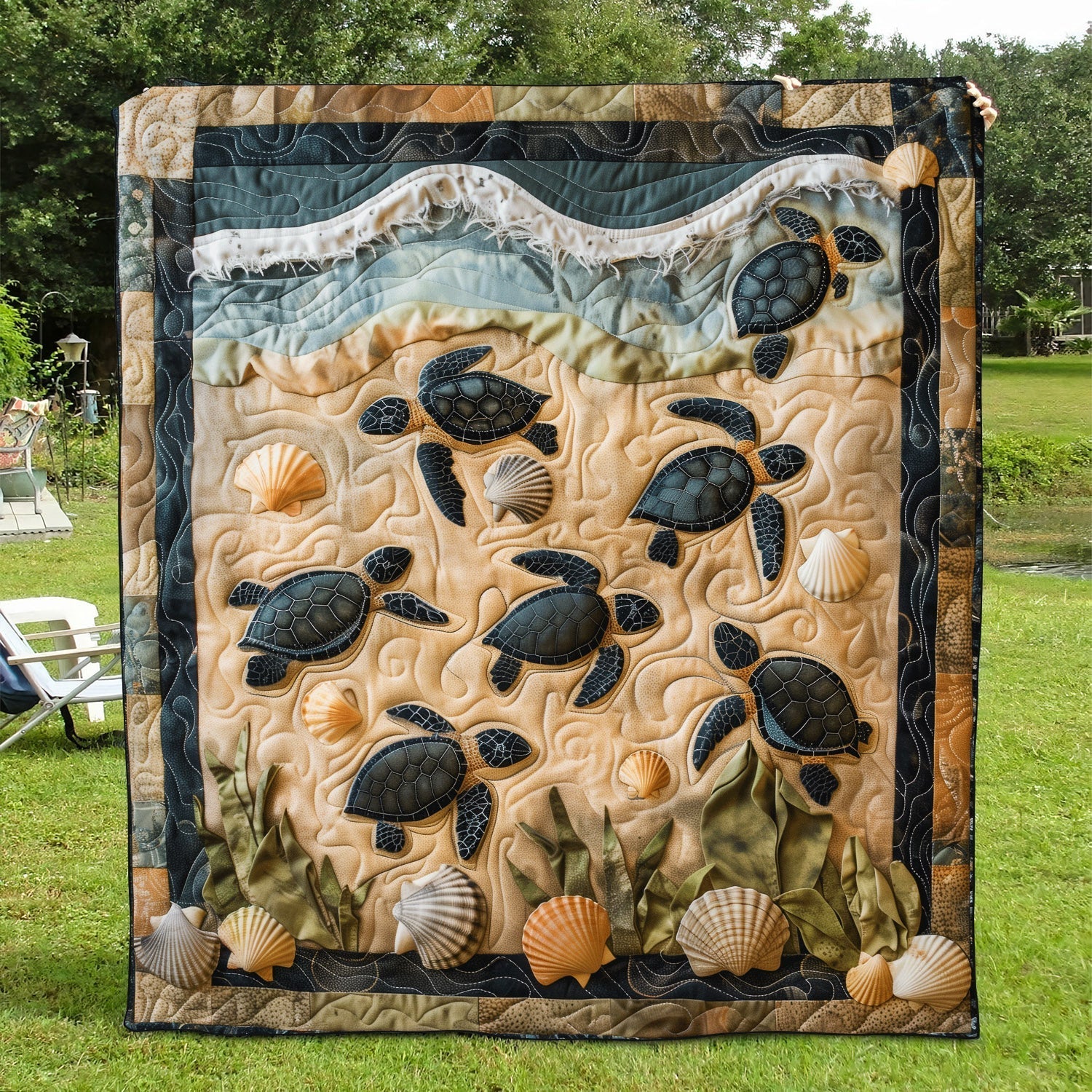 Fuga del Piccolo Appena Nato Coperta Trapuntata