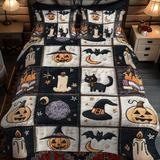 Set di Biancheria da Letto Trapuntata 3 Pezzi Casa Infestata di Halloween