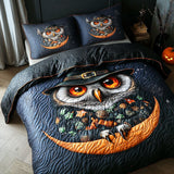 Set di Biancheria da Letto Trapuntata 3 Pezzi Luna Infestata