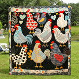 Galline del Cuore Coperta Trapuntata