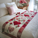 Fiore del Cuore Runner da Letto Trapuntato