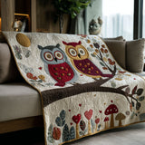 Gufi del Cuore Coperta Trapuntata