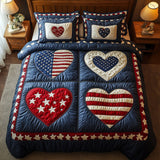 Set di Biancheria da Letto Trapuntata 3 Pezzi Cuore di Valor