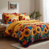 Set di Biancheria da Letto Trapuntata 3 Pezzi Sole di Heartfield
