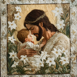 Fioritura Celeste Coperta Trapuntata