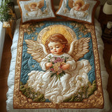 Set di Biancheria da Letto Trapuntata 3 Pezzi Bouquet Celestiale