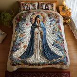 Set di Biancheria da Letto Trapuntata 3 Pezzi Grazia Celestiale