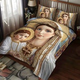Set di Biancheria da Letto Trapuntata 3 Pezzi Luce Celestiale