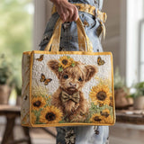 Fioritura delle Highland Borsa Tote Trapuntata