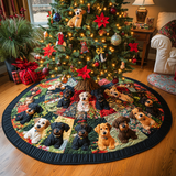 Noël dello Scottie delle Highlands Copri Base per Albero di Natale Trapuntato