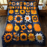 Set di Biancheria da Letto Trapuntata 3 Pezzi Girasoli di Hilarious