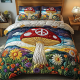 Set di Biancheria da Letto Trapuntata 3 Pezzi Fungo di Hippie