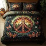 Set di Biancheria da Letto Trapuntata 3 Pezzi Pace di Hippie