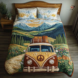 Set di Biancheria da Letto Trapuntata 3 Pezzi Sogno di Hippie del Furgone