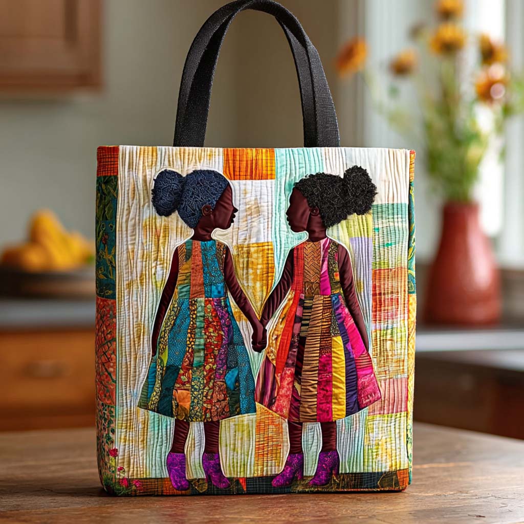 Mani nelle Mani Borsa Tote Trapuntata