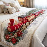 Locomotiva a Vapore delle Feste Runner da Letto Trapuntato