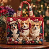Corgi delle Feste Borsa Tote Trapuntata