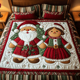 Set di Biancheria da Letto Trapuntata 3 Pezzi Coccole della Festa del Pan di Zenzero