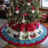 Parata delle Feste degli Gnomi Copri Base per Albero di Natale Trapuntato