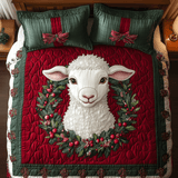 Set di Biancheria da Letto Trapuntata 3 Pezzi Nido della Festa dell'Agnello