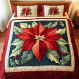 Set di Biancheria da Letto Trapuntata 3 Pezzi Splendore della Festa
