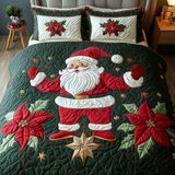Set di Biancheria da Letto Trapuntata 3 Pezzi Spirito della Festa del Babbo Natale