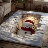 Pupazzo di Neve delle Feste Tappeto