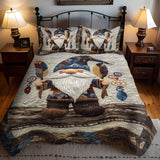 Set di Biancheria da Letto Trapuntata 3 Pezzi Valletta di Oak