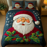 Set di Biancheria da Letto Trapuntata 3 Pezzi Babbo Natale dell'Agrifoglio