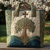 Equilibrio Sacro Borsa Tote Trapuntata
