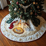 Sacro Bambino Copri Base per Albero di Natale Trapuntato