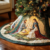 Notte Santa Copri Base per Albero di Natale Trapuntato