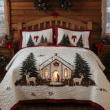 Set di Biancheria da Letto Trapuntata 3 Pezzi Pace Santa della Notte
