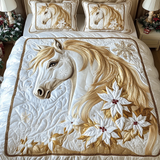Set di Biancheria da Letto Trapuntata 3 Pezzi Cavallo di Brilliance