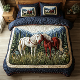Set di Biancheria da Letto Trapuntata 3 Pezzi Prato del Cavallo