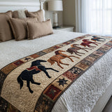 Splendore del Cavallo Runner da Letto Trapuntato