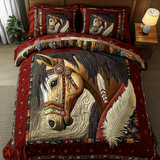 Set di Biancheria da Letto Trapuntata 3 Pezzi Spirito del Cavallo