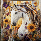 Spirito del Cavallo Quilt Artistico da Parete