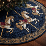 Cavallo Copri Base per Albero di Natale Trapuntato