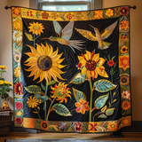 Colibrì e Fiori Coperta Trapuntata