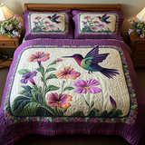 Set di Biancheria da Letto Trapuntata 3 Pezzi Sogno del Colibrì