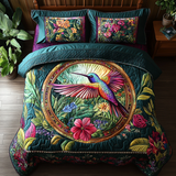 Set di Biancheria da Letto Trapuntata 3 Pezzi Volo del Colibrì