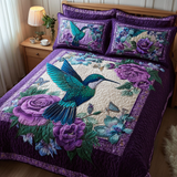 Set di Biancheria da Letto Trapuntata 3 Pezzi Serenata del Colibrì