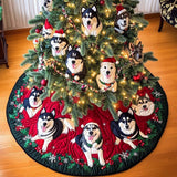 Zampe dell'Husky Copri Base per Albero di Natale Trapuntato