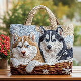 Spirito dell'Husky Borsa Tote Trapuntata