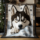 Beatitudine Invernale dell'Husky Coperta Trapuntata