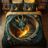 Set di Biancheria da Letto Trapuntata 3 Pezzi Inferno Descent