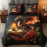 Set di Biancheria da Letto Trapuntata 3 Pezzi Ruggito di Inferno