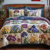 Iris Delight 3-Piece Quilted Bedding Set NCU0PT6230